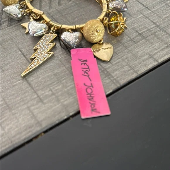 Betsey Johnson Gold Charm Bracelet - Picture 3 of 7